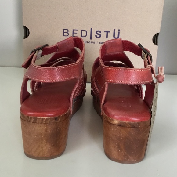 NIB Bed Stu Shirley Wooden platfoms (10) - Picture 7 of 12